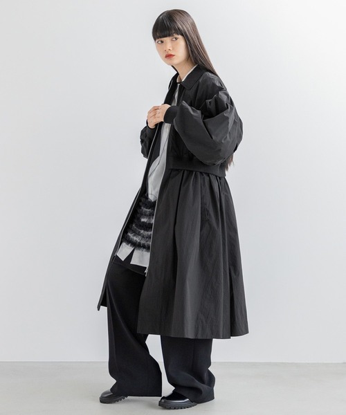 yuw（ユウ）の「チュールフリルチュニック　110381（シャツ/ブラウス・レディース・ホワイト/ブラック・FREE）」の16枚目の写真