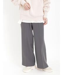 Samansa Mos2 | センタープレスストレートパンツ(スラックス)