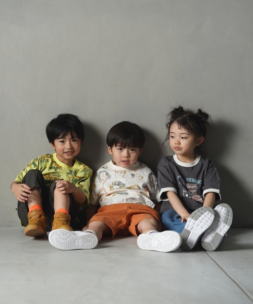 MAKE YOUR DAY（メイクユアデイ）の「ハングリードッグ半袖リンガーTシャツ■80～140cm（Tシャツ/カットソー・キッズ・チャコールグレー/オフホワイト/イエロー・100/90/80/140/130/120/110）」の6枚目の写真