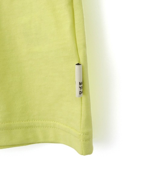 MAKE YOUR DAY（メイクユアデイ）の「ハングリードッグ半袖リンガーTシャツ■80～140cm（Tシャツ/カットソー・キッズ・チャコールグレー/オフホワイト/イエロー・100/90/80/140/130/120/110）」の17枚目の写真