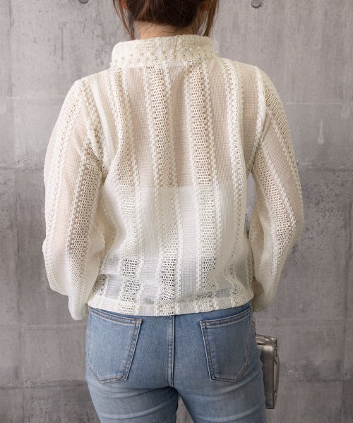 Miniministore(ミニミニストア)の「ビックカラーブラウス きれいめ春トップス(シャツ/ブラウス・レディース・ホワイト/ブラック/ライトベージュ・L/M)」の21枚目の写真