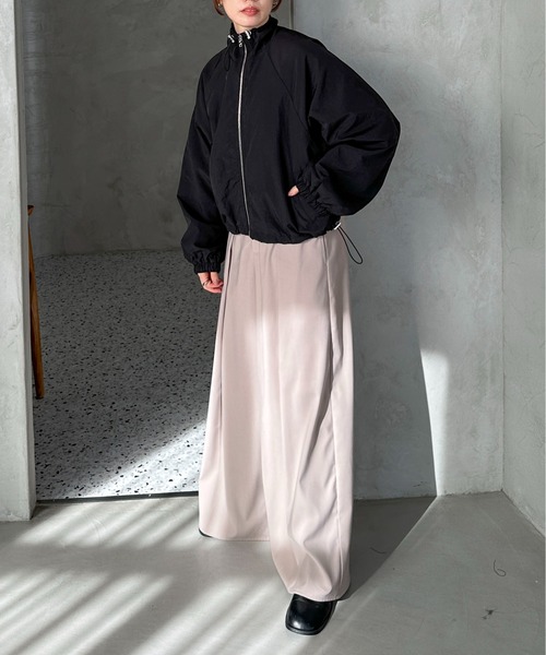 feepur(フェピュール)の「スタンドナイロンコードジャケット(ナイロンジャケット・レディース・ブラック/アイボリー・MEDIUM)」の10枚目の写真