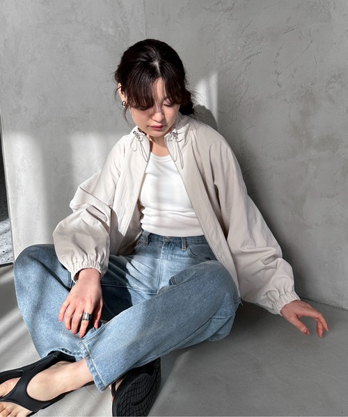 feepur(フェピュール)の「スタンドナイロンコードジャケット(ナイロンジャケット・レディース・ブラック/アイボリー・MEDIUM)」の17枚目の写真