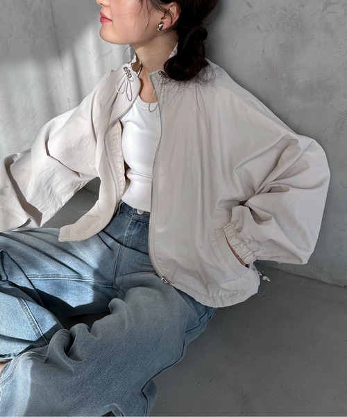 feepur(フェピュール)の「スタンドナイロンコードジャケット(ナイロンジャケット・レディース・ブラック/アイボリー・MEDIUM)」の18枚目の写真