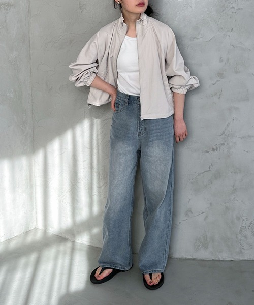 feepur(フェピュール)の「スタンドナイロンコードジャケット(ナイロンジャケット・レディース・ブラック/アイボリー・MEDIUM)」の21枚目の写真