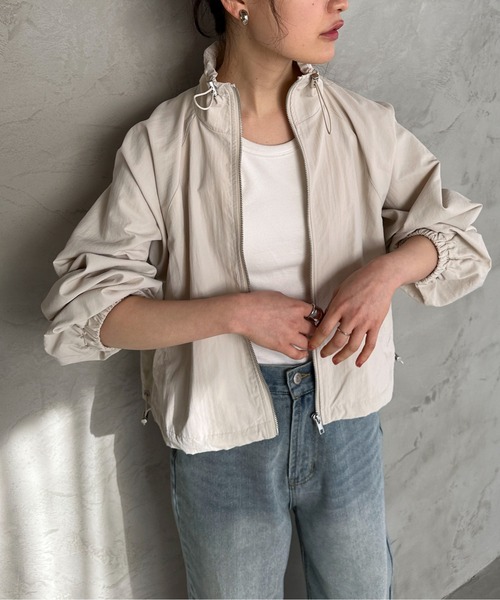 feepur(フェピュール)の「スタンドナイロンコードジャケット(ナイロンジャケット・レディース・ブラック/アイボリー・MEDIUM)」の22枚目の写真