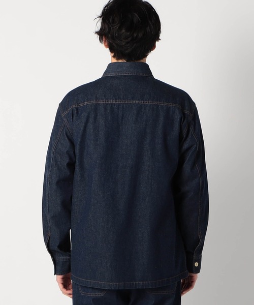Grand PARK（グランドパーク）の「ライトデニムシャツカバーオール（シャツ/ブラウス・メンズ・ネイビー/アイボリー/ブルー・MEDIUM/LARGE/X-LARGE）」の12枚目の写真