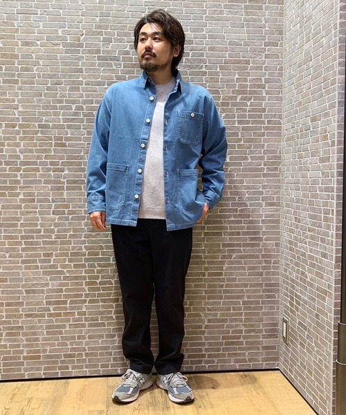 Grand PARK（グランドパーク）の「ライトデニムシャツカバーオール（シャツ/ブラウス・メンズ・ネイビー/アイボリー/ブルー・MEDIUM/LARGE/X-LARGE）」の17枚目の写真