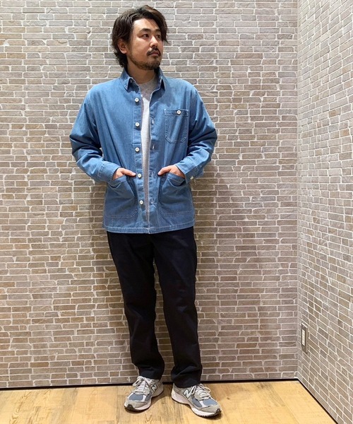 Grand PARK（グランドパーク）の「ライトデニムシャツカバーオール（シャツ/ブラウス・メンズ・ネイビー/アイボリー/ブルー・MEDIUM/LARGE/X-LARGE）」の18枚目の写真