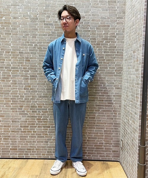 Grand PARK（グランドパーク）の「ライトデニムシャツカバーオール（シャツ/ブラウス・メンズ・ネイビー/アイボリー/ブルー・MEDIUM/LARGE/X-LARGE）」の22枚目の写真