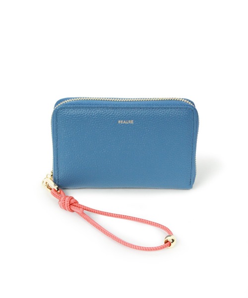 Beau're(ヴュレ)の「BEAURE ヴュレ カウレザー ハンドストラップ付き バイカラー ラウンド ミニウォレット(財布・レディース・グレイッシュベージュ/ピンクベージュ/シルバー/ブラック/ゴールド/アイボリー/ペールイエロー/ブルー/ライラック・FREE)」の18枚目の写真