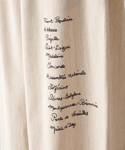 BEARDSLEY（ビアズリー）の「メトロ刺繍パンツ（チノパンツ・レディース・ベージュ/ネイビー・FREE）」の16枚目の写真