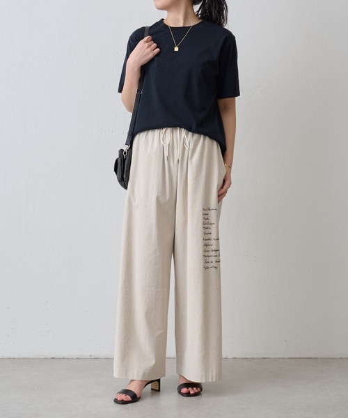 BEARDSLEY（ビアズリー）の「メトロ刺繍パンツ（チノパンツ・レディース・ベージュ/ネイビー・FREE）」の17枚目の写真