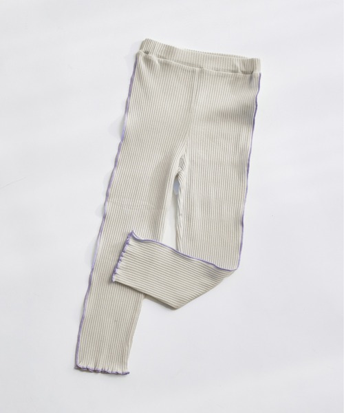 pairmanon（ペアマノン）の「【リブコットン100】配色メロー 10分丈 リブレギンス（その他パンツ・キッズ・ブルー系その他/パープル/ホワイト系その他/ピンク/テラコッタ/アイボリー/ライトベージュ/ライトイエロー/ブルー/ブルー系その他3/ピンク系その他/ブラック系その他2/ブラック系その他/ホワイト系その他2/レッド系その他/パープル系その他2/ホワイト系その他3/ベージュ/ホワイト系その他4/ブラック系その他3/ベージュ系その他/ブラウン/グリーン系その他/ピンク系その他2/ホワイト/ブラック/スモークピンク/ブラウン系その他/ブルー系その他4/チャコールグレー/オフホワイト/ブラック系その他4/ベージュ系その他2/レッド系その他2・100/110/120/130/140/150/90）」の18枚目の写真