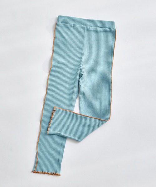 pairmanon（ペアマノン）の「【リブコットン100】配色メロー 10分丈 リブレギンス（その他パンツ・キッズ・ブルー系その他/パープル/ホワイト系その他/ピンク/テラコッタ/アイボリー/ライトベージュ/ライトイエロー/ブルー/ブルー系その他3/ピンク系その他/ブラック系その他2/ブラック系その他/ホワイト系その他2/レッド系その他/パープル系その他2/ホワイト系その他3/ベージュ/ホワイト系その他4/ブラック系その他3/ベージュ系その他/ブラウン/グリーン系その他/ピンク系その他2/ホワイト/ブラック/スモークピンク/ブラウン系その他/ブルー系その他4/チャコールグレー/オフホワイト/ブラック系その他4/ベージュ系その他2/レッド系その他2・100/110/120/130/140/150/90）」の22枚目の写真