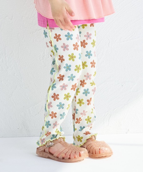 pairmanon（ペアマノン）の「【リブコットン100】配色メロー 10分丈 リブレギンス（その他パンツ・キッズ・ブルー系その他/パープル/ホワイト系その他/ピンク/テラコッタ/アイボリー/ライトベージュ/ライトイエロー/ブルー/ブルー系その他3/ピンク系その他/ブラック系その他2/ブラック系その他/ホワイト系その他2/レッド系その他/パープル系その他2/ホワイト系その他3/ベージュ/ホワイト系その他4/ブラック系その他3/ベージュ系その他/ブラウン/グリーン系その他/ピンク系その他2/ホワイト/ブラック/スモークピンク/ブラウン系その他/ブルー系その他4/チャコールグレー/オフホワイト/ブラック系その他4/ベージュ系その他2/レッド系その他2・100/110/120/130/140/150/90）」の8枚目の写真