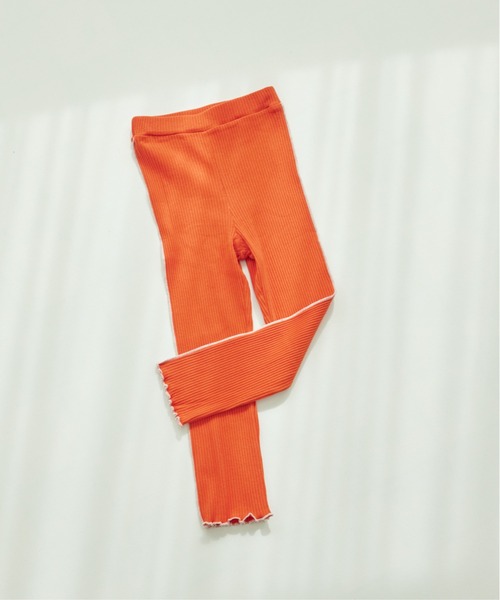 pairmanon（ペアマノン）の「【リブコットン100】配色メロー 10分丈 リブレギンス（その他パンツ・キッズ・ブルー系その他/パープル/ホワイト系その他/ピンク/テラコッタ/アイボリー/ライトベージュ/ライトイエロー/ブルー/ブルー系その他3/ピンク系その他/ブラック系その他2/ブラック系その他/ホワイト系その他2/レッド系その他/パープル系その他2/ホワイト系その他3/ベージュ/ホワイト系その他4/ブラック系その他3/ベージュ系その他/ブラウン/グリーン系その他/ピンク系その他2/ホワイト/ブラック/スモークピンク/ブラウン系その他/ブルー系その他4/チャコールグレー/オフホワイト/ブラック系その他4/ベージュ系その他2/レッド系その他2・100/110/120/130/140/150/90）」の16枚目の写真