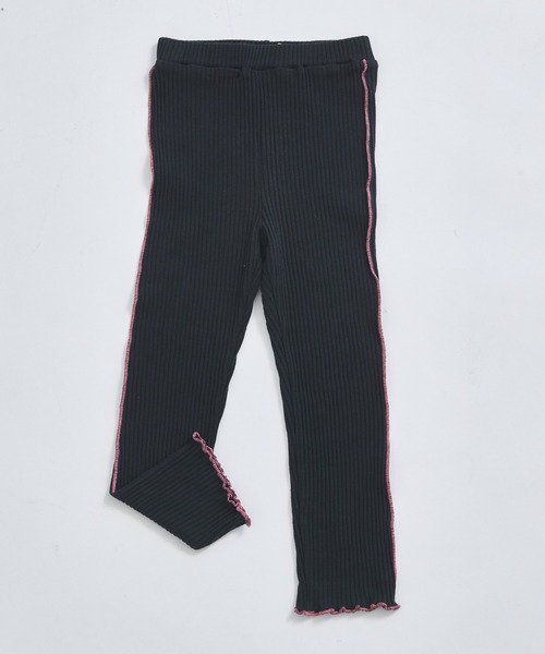 pairmanon（ペアマノン）の「【リブコットン100】配色メロー 10分丈 リブレギンス（その他パンツ・キッズ・ブルー系その他/パープル/ホワイト系その他/ピンク/テラコッタ/アイボリー/ライトベージュ/ライトイエロー/ブルー/ブルー系その他3/ピンク系その他/ブラック系その他2/ブラック系その他/ホワイト系その他2/レッド系その他/パープル系その他2/ホワイト系その他3/ベージュ/ホワイト系その他4/ブラック系その他3/ベージュ系その他/ブラウン/グリーン系その他/ピンク系その他2/ホワイト/ブラック/スモークピンク/ブラウン系その他/ブルー系その他4/チャコールグレー/オフホワイト/ブラック系その他4/ベージュ系その他2/レッド系その他2・100/110/120/130/140/150/90）」の9枚目の写真