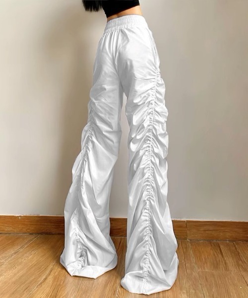 .KOM（ドットコム）の「A'GEM/9 × .kom 『.KOM/ドットケーオーエム』 シャーリングワイドパンツ（その他パンツ・レディース・ホワイト/ブラック・S）」の19枚目の写真