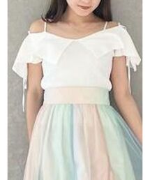 MERCURYDUO | ラッフルサイドレースアップスリーブニット(ニット/セーター)