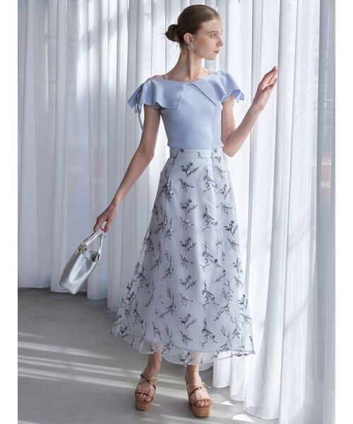 MERCURYDUO（マーキュリーデュオ）の「ラッフルサイドレースアップスリーブニット（ニット/セーター・レディース・ライトブルー/ブラック/オフホワイト/ベビーピンク・FREE）」の17枚目の写真