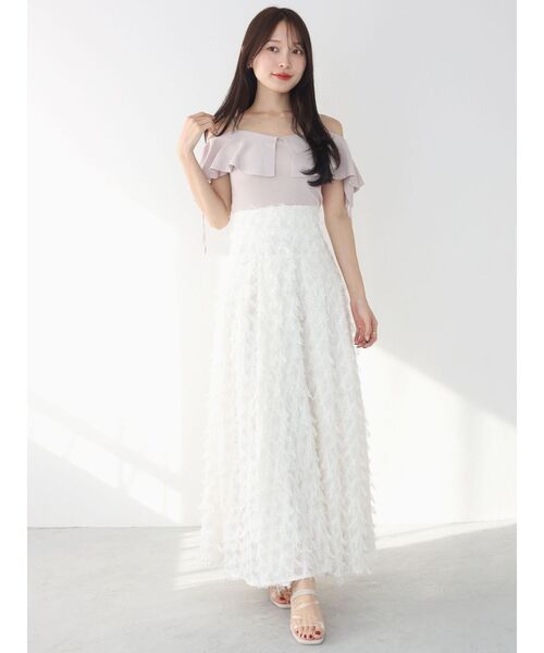 MERCURYDUO（マーキュリーデュオ）の「ラッフルサイドレースアップスリーブニット（ニット/セーター・レディース・ライトブルー/ブラック/オフホワイト/ベビーピンク・FREE）」の20枚目の写真