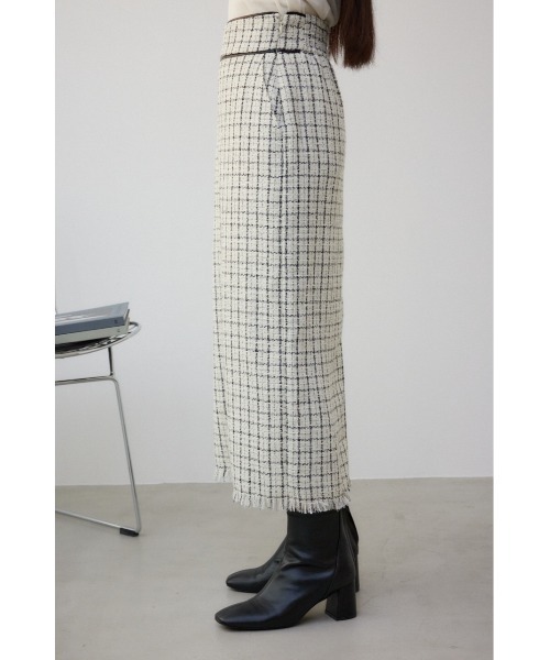 AZUL by moussy（アズールバイマウジー）の「ツイードタイトスカート（スカート・レディース・ブラック系その他/ホワイト系その他・SMALL/MEDIUM）」の7枚目の写真