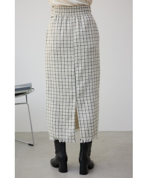 AZUL by moussy（アズールバイマウジー）の「ツイードタイトスカート（スカート・レディース・ブラック系その他/ホワイト系その他・SMALL/MEDIUM）」の8枚目の写真