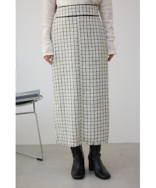AZUL by moussy（アズールバイマウジー）の「ツイードタイトスカート（スカート・レディース・ブラック系その他/ホワイト系その他・SMALL/MEDIUM）」の6枚目の写真