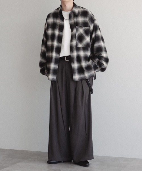 epnok(エプノック)の「センタータックスラックス(スラックス・メンズ・チャコールグレー/ブラック・SMALL/MEDIUM/LARGE)」の16枚目の写真
