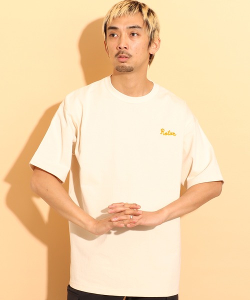 ROTAR(ローター)の「Chain Rotar 1p magnum weight Big Tee(Tシャツ/カットソー・メンズ・ナチュラル/スミクロ/ブルー系その他/ベージュ系その他・MEDIUM/LARGE/X-LARGE)」の6枚目の写真