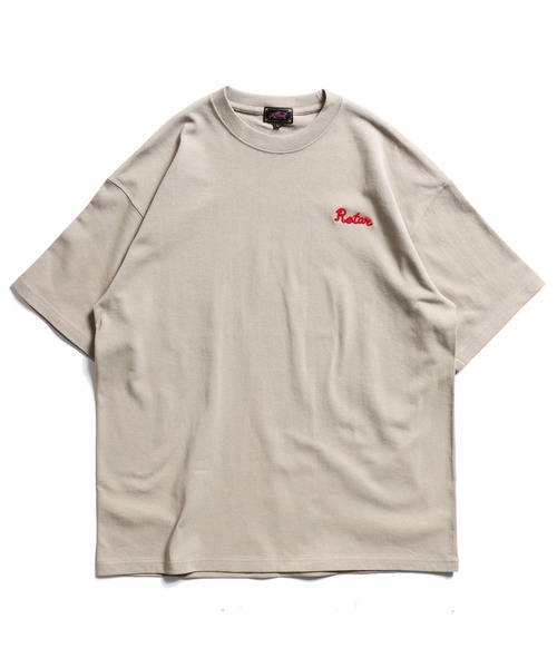 ROTAR(ローター)の「Chain Rotar 1p magnum weight Big Tee(Tシャツ/カットソー・メンズ・ナチュラル/スミクロ/ブルー系その他/ベージュ系その他・MEDIUM/LARGE/X-LARGE)」の9枚目の写真