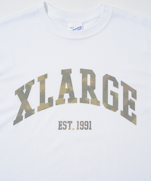 XLARGE(エクストララージ)の「S/S TEE COLLEGIATE LOGO(Tシャツ/カットソー・メンズ・ホワイト/ブラック/アッシュ/オリーブ/ネイビー・SMALL/MEDIUM/LARGE/X-LARGE)」の7枚目の写真