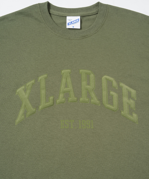 XLARGE(エクストララージ)の「S/S TEE COLLEGIATE LOGO(Tシャツ/カットソー・メンズ・ホワイト/ブラック/アッシュ/オリーブ/ネイビー・SMALL/MEDIUM/LARGE/X-LARGE)」の10枚目の写真