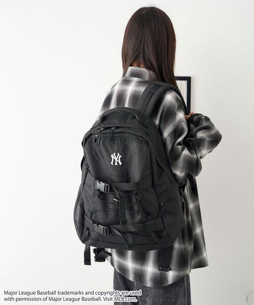 MLB（メジャーリーグベースボール）の「WEGO/MLBコードデザインデイパック（バックパック/リュック・メンズ・ブラック/ベージュ・FREE）」の5枚目の写真