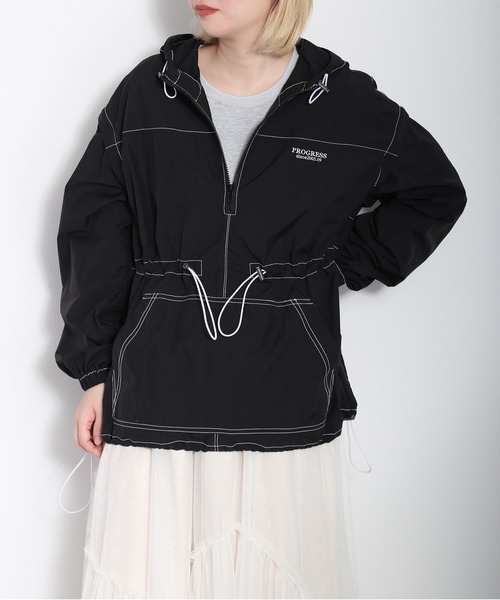 cepo(セポ)の「アノラックパーカー 2WAY(ナイロンジャケット・レディース・ブラック/オフホワイト・M)」の17枚目の写真