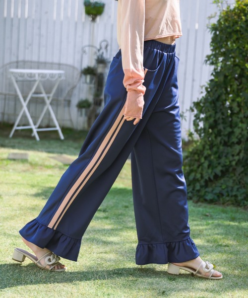 パンツ HIAND  Water side frill pants HIAND Water side frill Pants BLACK