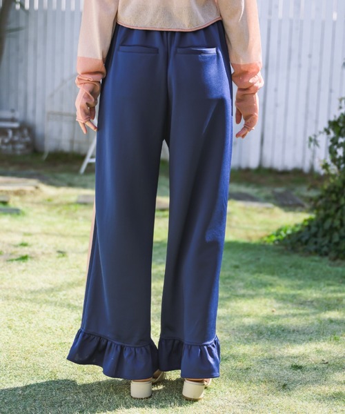 idem(イデム)の「side line jersey frill pants/サイドラインフリルパンツ(スウェットパンツ・レディース・ネイビー/グレー・FREE/SMALL)」の18枚目の写真
