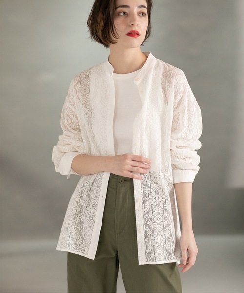 ラッセルレースシャツ Bshop（ビショップ）の「INDIA INDUSTRY | ラッセルレースシャツ