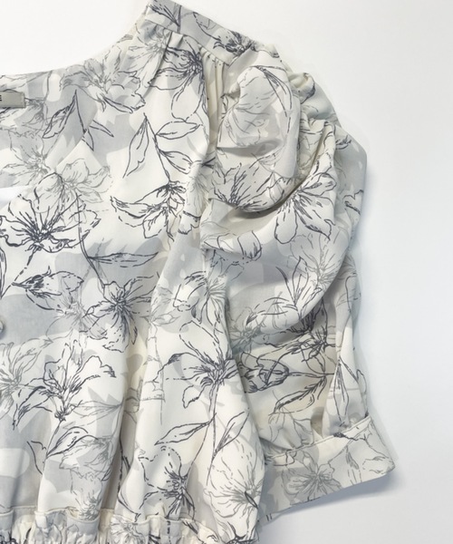 NOMAE（ノーマエ）の「ギャザースリーブ花柄ワンピース（ワンピース・レディース・パープル/ブラック系その他/ブルー系その他・FREE）」の20枚目の写真