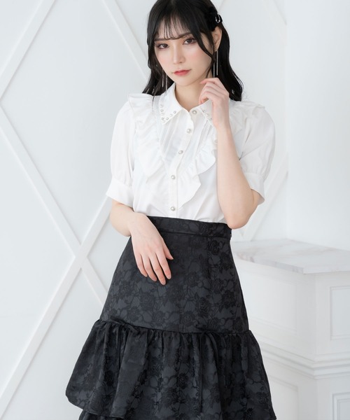 DearMyLoveMillor(ディアマイラブミラー)の「リュバンジャガードスカート(スカート・レディース・ホワイト/ブラック・3L/LL/LARGE/MEDIUM/SMALL)」の15枚目の写真