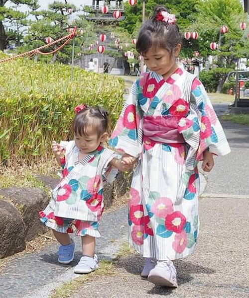 BREEZE（ブリーズ）の「【すっぽり着られる】総柄GIRLS浴衣_帯セット（浴衣・キッズ・ピンク/レッド・100/110/120/130/140）」の18枚目の写真