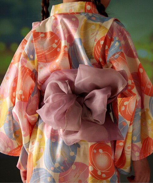 BREEZE（ブリーズ）の「【すっぽり着られる】総柄GIRLS浴衣_帯セット（浴衣・キッズ・ピンク/レッド・100/110/120/130/140）」の11枚目の写真
