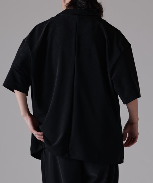 Lui's（ルイス）の「コードピケ ハーフスリーブジャケット（テーラードジャケット・メンズ・ライトグレー/ブラック・S/M）」の5枚目の写真