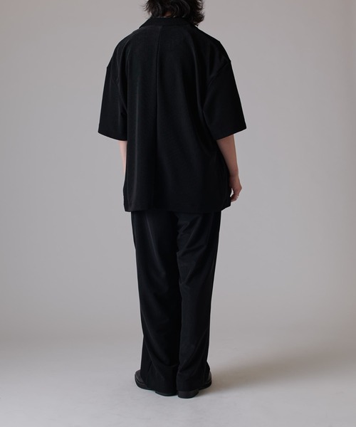 Lui's（ルイス）の「コードピケ ハーフスリーブジャケット（テーラードジャケット・メンズ・ライトグレー/ブラック・S/M）」の8枚目の写真