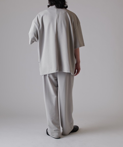 Lui's（ルイス）の「コードピケ ハーフスリーブジャケット（テーラードジャケット・メンズ・ライトグレー/ブラック・S/M）」の14枚目の写真