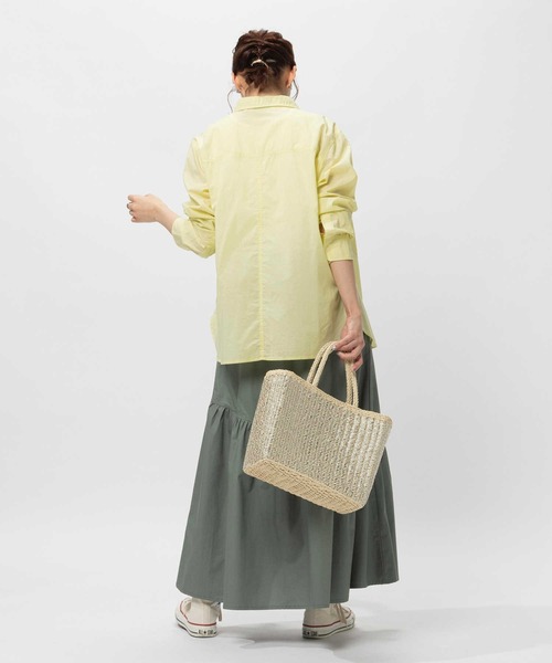 BACK NUMBER（バックナンバー）の「BACK NUMBER(バックナンバー)ライトポプリン長袖カラーシャツ（シャツ/ブラウス・レディース・イエロー/オレンジ/ライラック/グリーン・M/L/S/XL）」の21枚目の写真