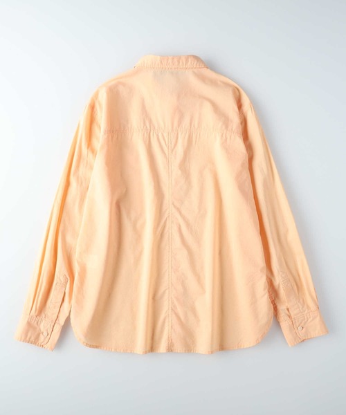 BACK NUMBER（バックナンバー）の「BACK NUMBER(バックナンバー)ライトポプリン長袖カラーシャツ（シャツ/ブラウス・レディース・イエロー/オレンジ/ライラック/グリーン・M/L/S/XL）」の5枚目の写真