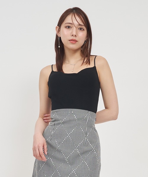 ROYAL PARTY（ロイヤルパーティー）の「カップ付キャミソール（キャミソール・レディース・ブラック/ベージュ/オフホワイト・FREE）」の3枚目の写真