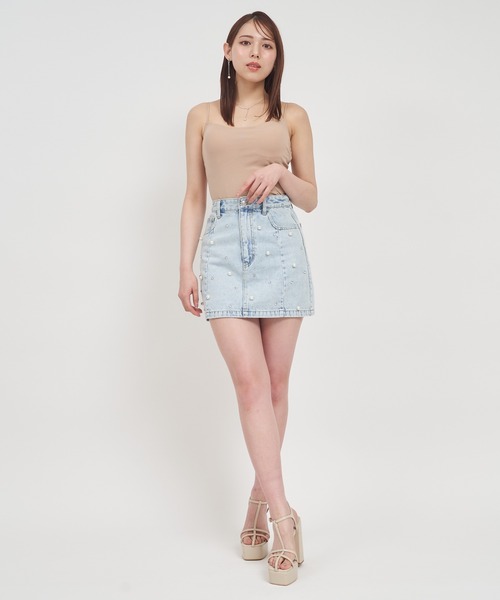 ROYAL PARTY（ロイヤルパーティー）の「カップ付キャミソール（キャミソール・レディース・ブラック/ベージュ/オフホワイト・FREE）」の12枚目の写真